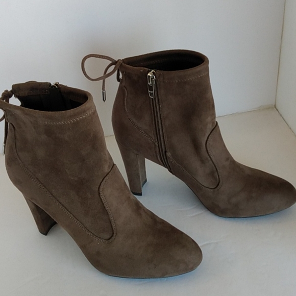 Marc Fisher Brown Taupe Suede Ankle Booties | MF Justice2 Women’s Heels Size 8 - Picture 10 of 11